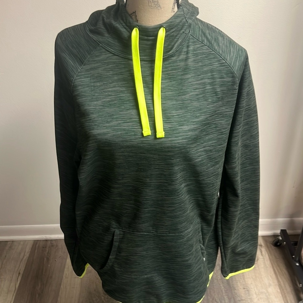 Men’s Green and Neon Yellow Hoodie